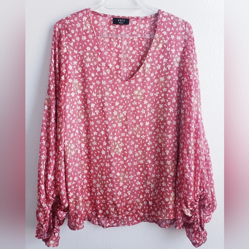 Vici Floral Long Sleeve Blouse